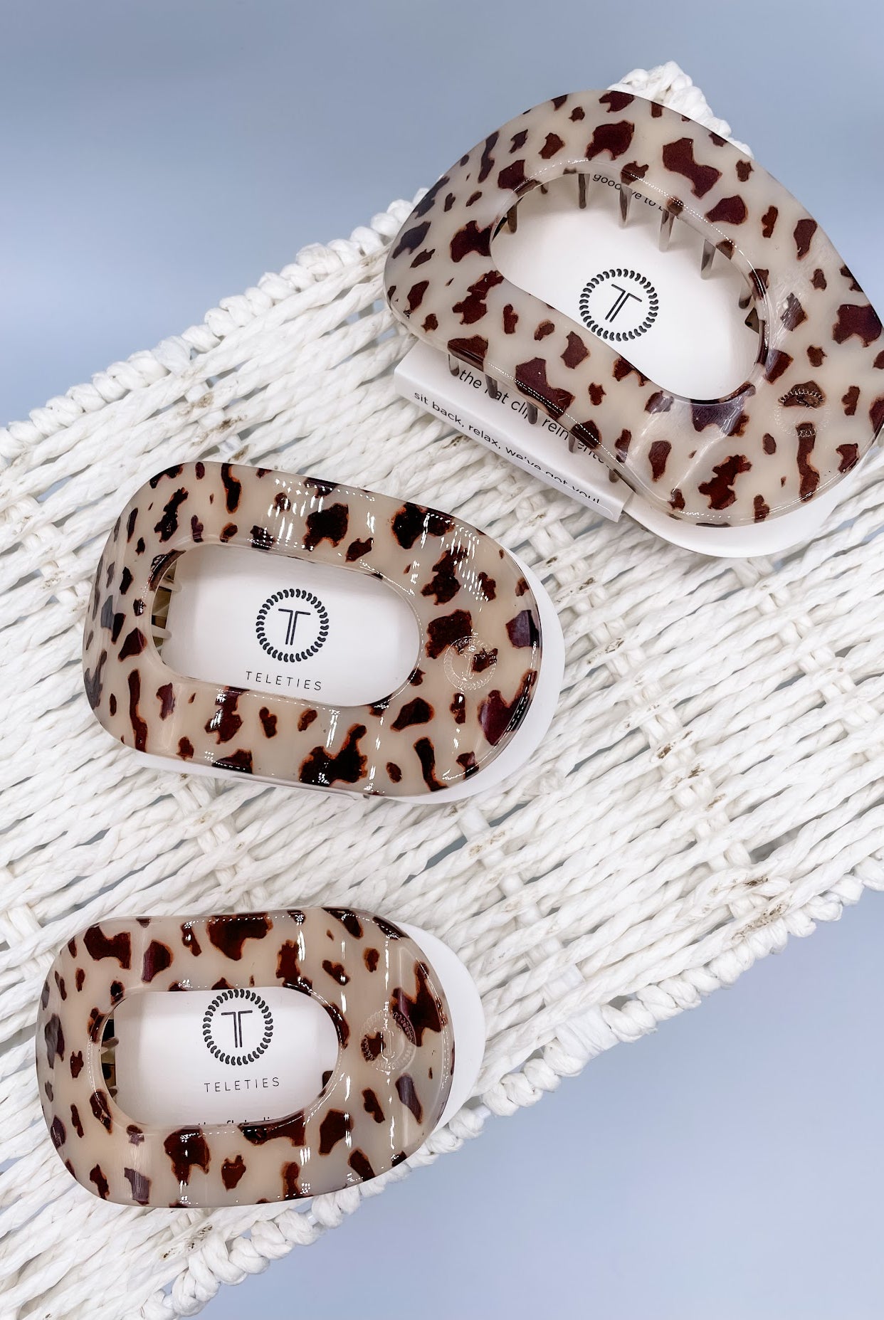 Round Flat Hair Clip | Blonde Tortoise-290 Beauty-faire - TELETIES-Hello Friends Boutique-Woman's Fashion Boutique Located in Traverse City, MI