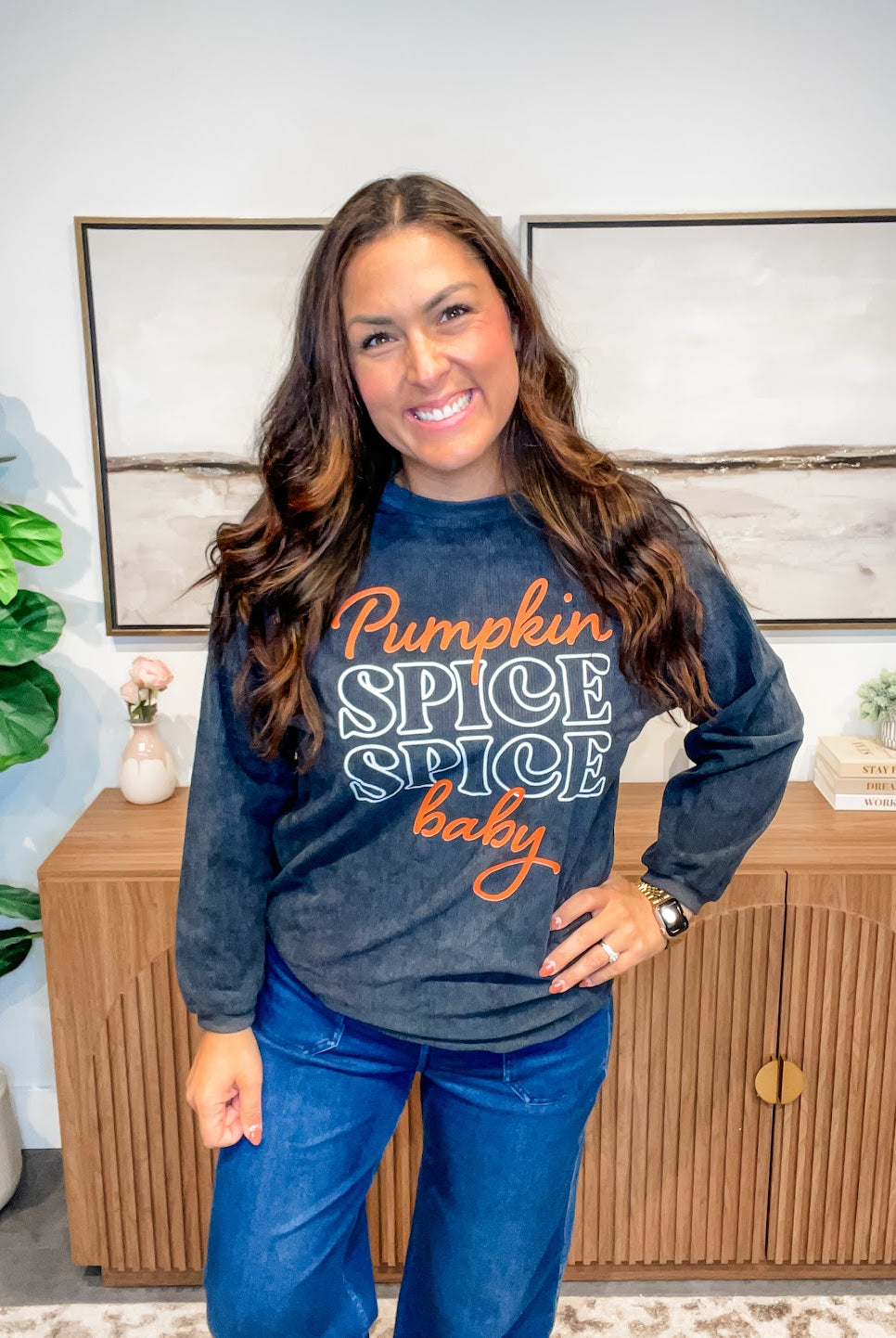 Spice & Everything Nice Pullover (S-2XL)-110 Long Sleeve-Lovesoft-Hello Friends Boutique-Woman's Fashion Boutique Located in Traverse City, MI