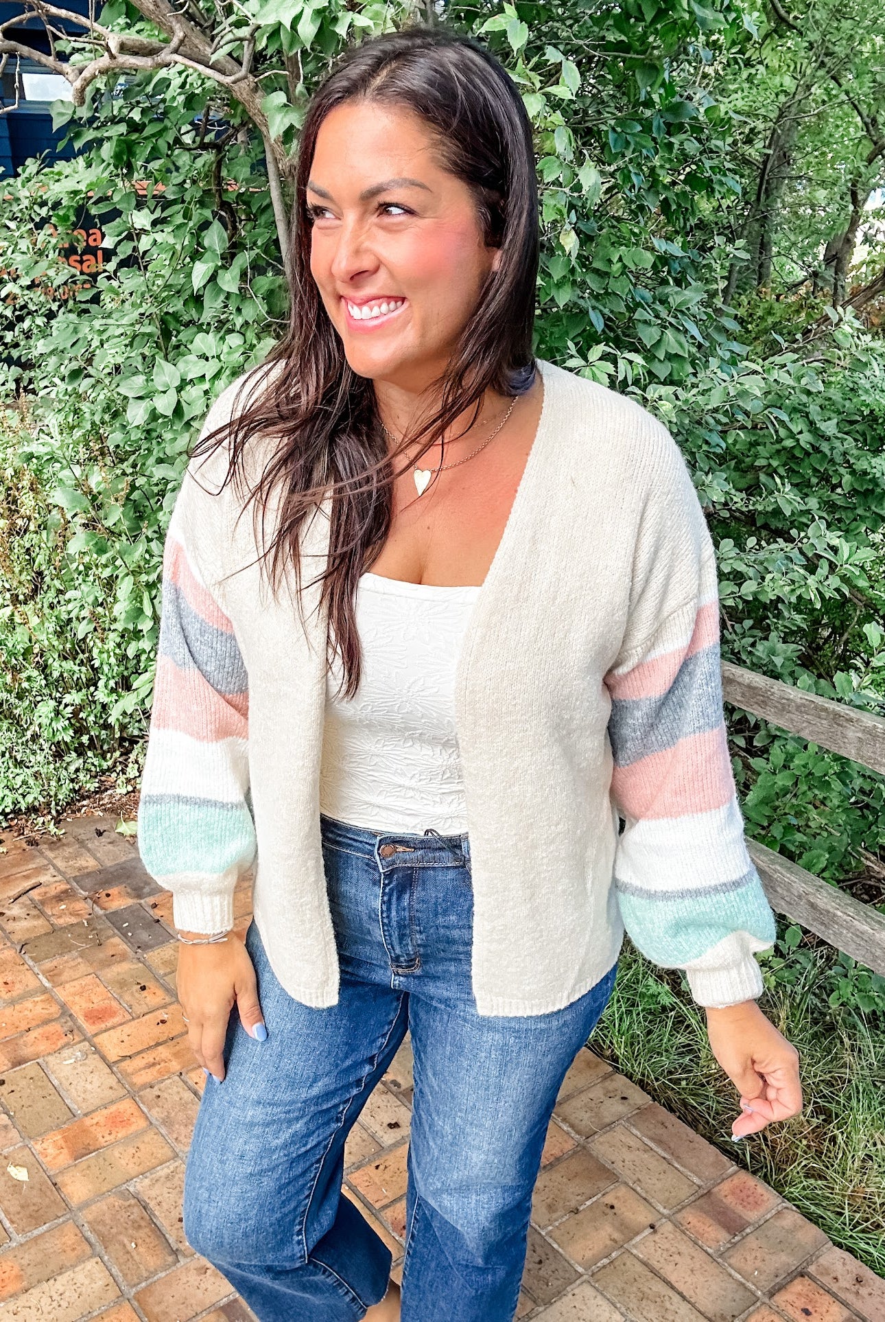 The Cozy Contrast Cardigan (S/M-2X/3X)-160 Cardigans/Kimonos-COZY CO-Hello Friends Boutique-Woman's Fashion Boutique Located in Traverse City, MI