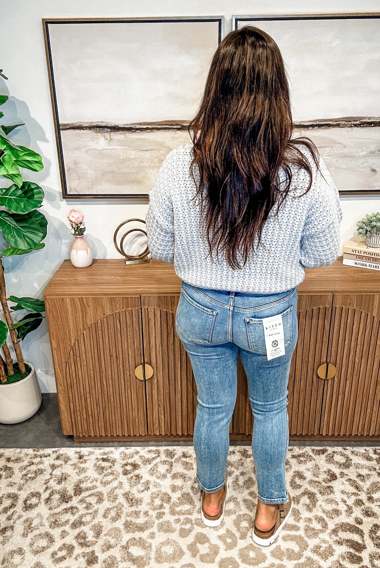 Can't Bring Me Down Mid Rise Skinny Denim (0-15, 1X-3X)-200 Denim-RISEN-Hello Friends Boutique-Woman's Fashion Boutique Located in Traverse City, MI