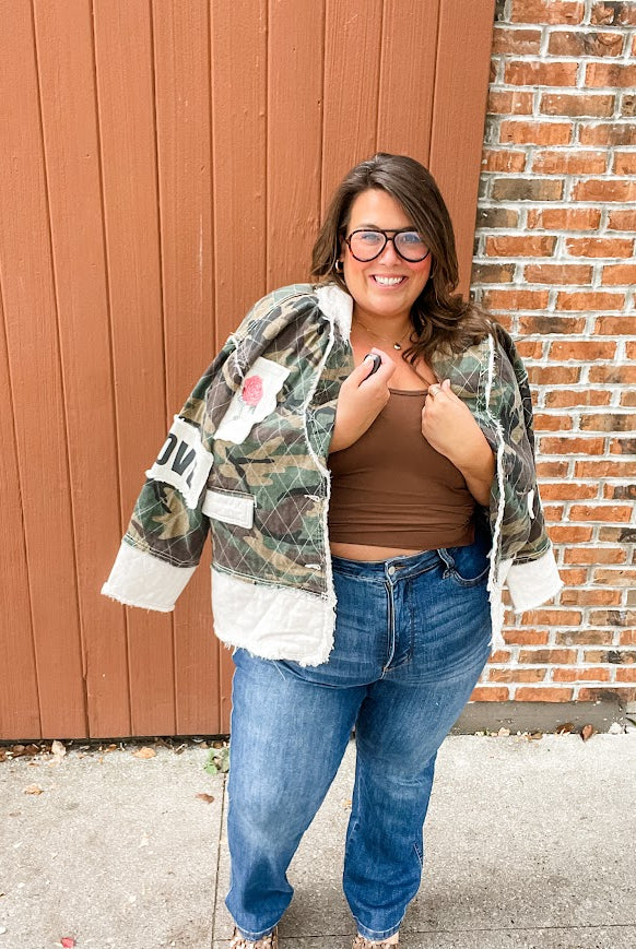 Boss Babe Loving Jacket (S-L)-170 Outerwear/Jackets-POL-Hello Friends Boutique-Woman's Fashion Boutique Located in Traverse City, MI