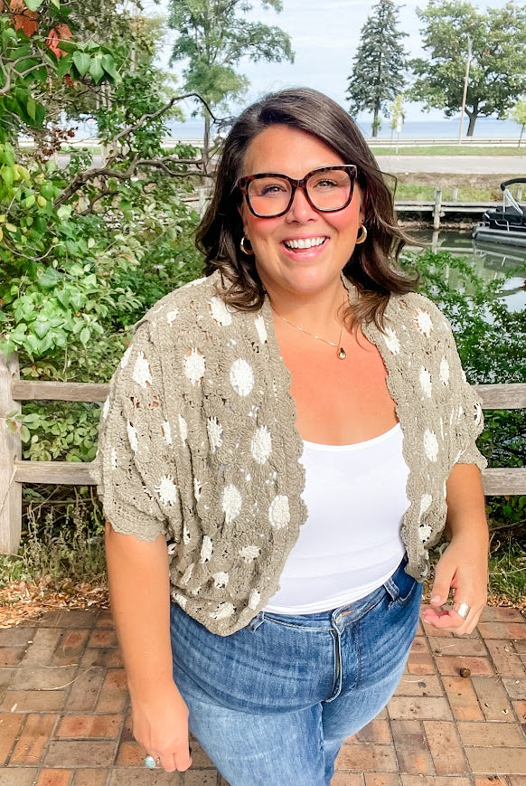 Bloom Haven Chenille Cardigan (OS)-160 Cardigans/Kimonos-POL-Hello Friends Boutique-Woman's Fashion Boutique Located in Traverse City, MI