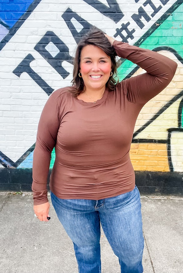 I Lose Control Top (S-3XL)-110 Long Sleeve-Zenana-Hello Friends Boutique-Woman's Fashion Boutique Located in Traverse City, MI
