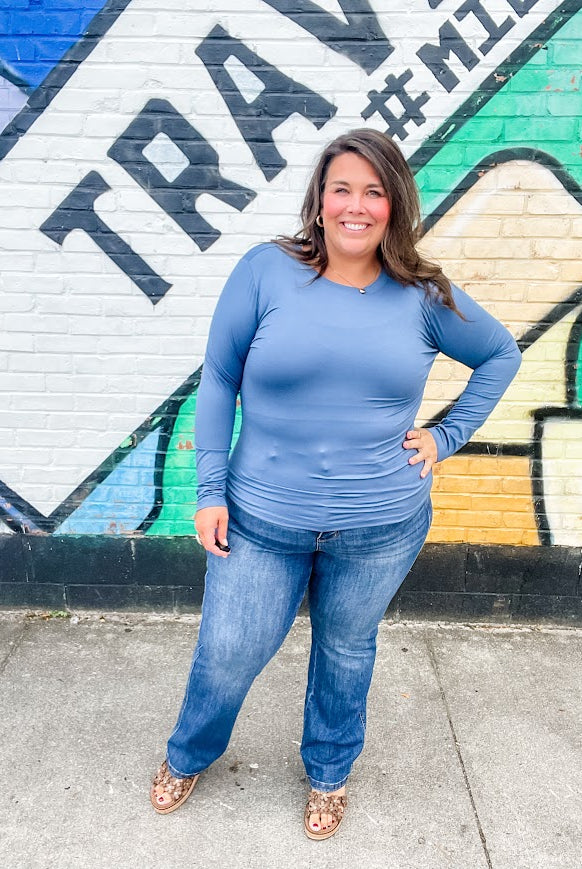 I Lose Control Top (S-3XL)-110 Long Sleeve-Zenana-Hello Friends Boutique-Woman's Fashion Boutique Located in Traverse City, MI