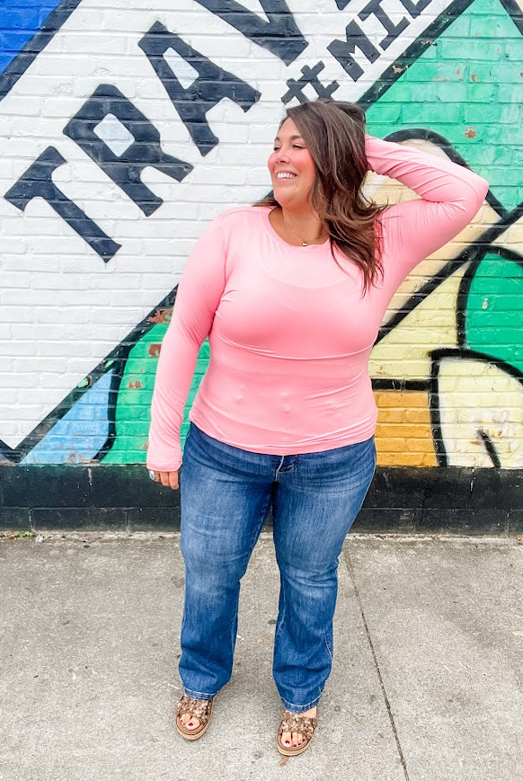 I Lose Control Top (S-3XL)-110 Long Sleeve-Zenana-Hello Friends Boutique-Woman's Fashion Boutique Located in Traverse City, MI
