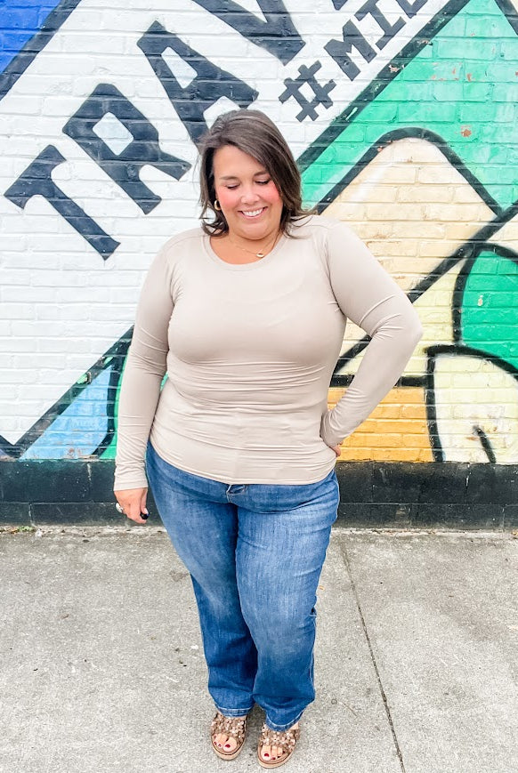 I Lose Control Top (S-3XL)-110 Long Sleeve-Zenana-Hello Friends Boutique-Woman's Fashion Boutique Located in Traverse City, MI
