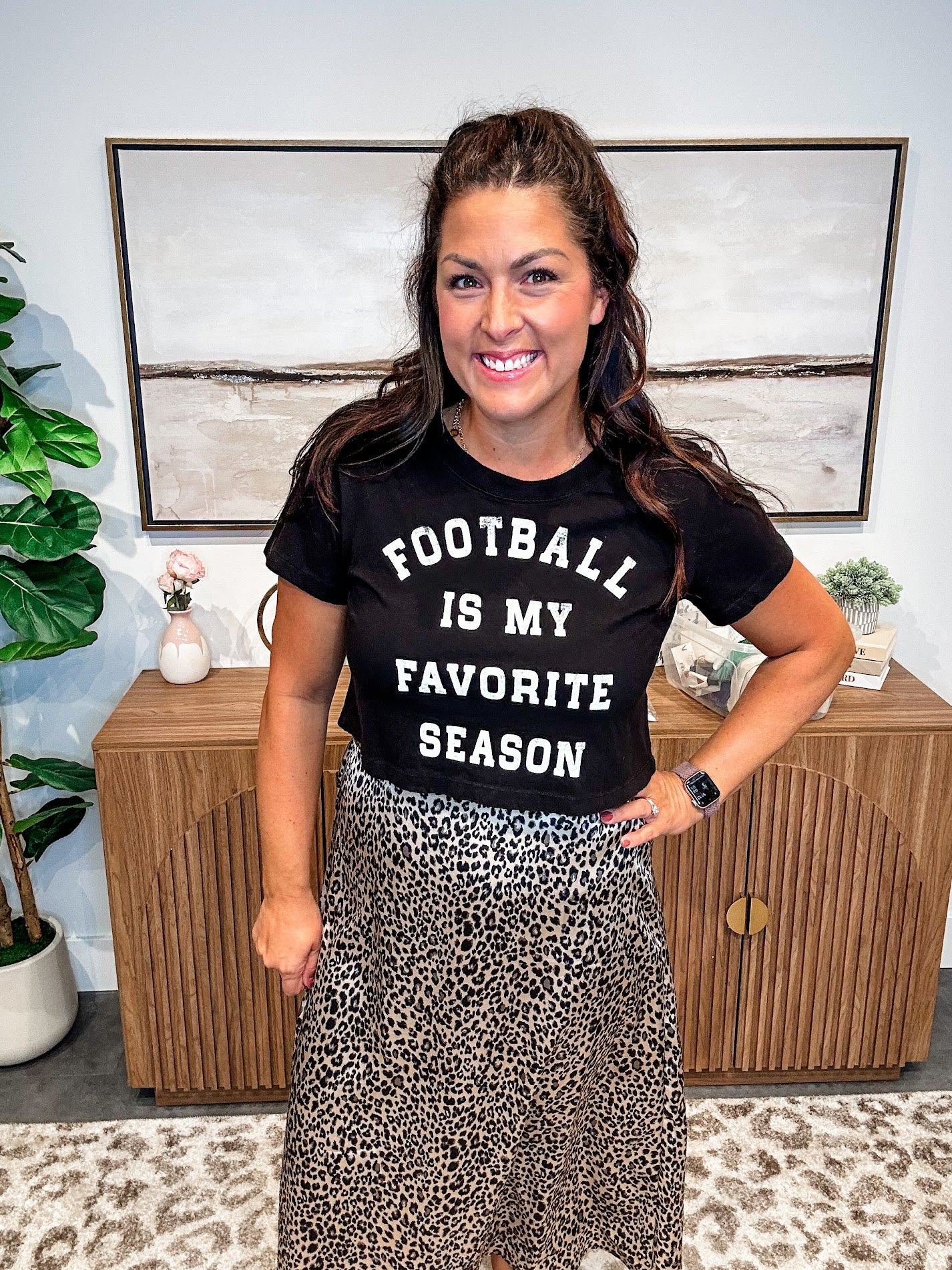 Football Is My Fav Season Top (S-L)-130 Graphic Tees-Rustee Clothing-Hello Friends Boutique-Woman's Fashion Boutique Located in Traverse City, MI