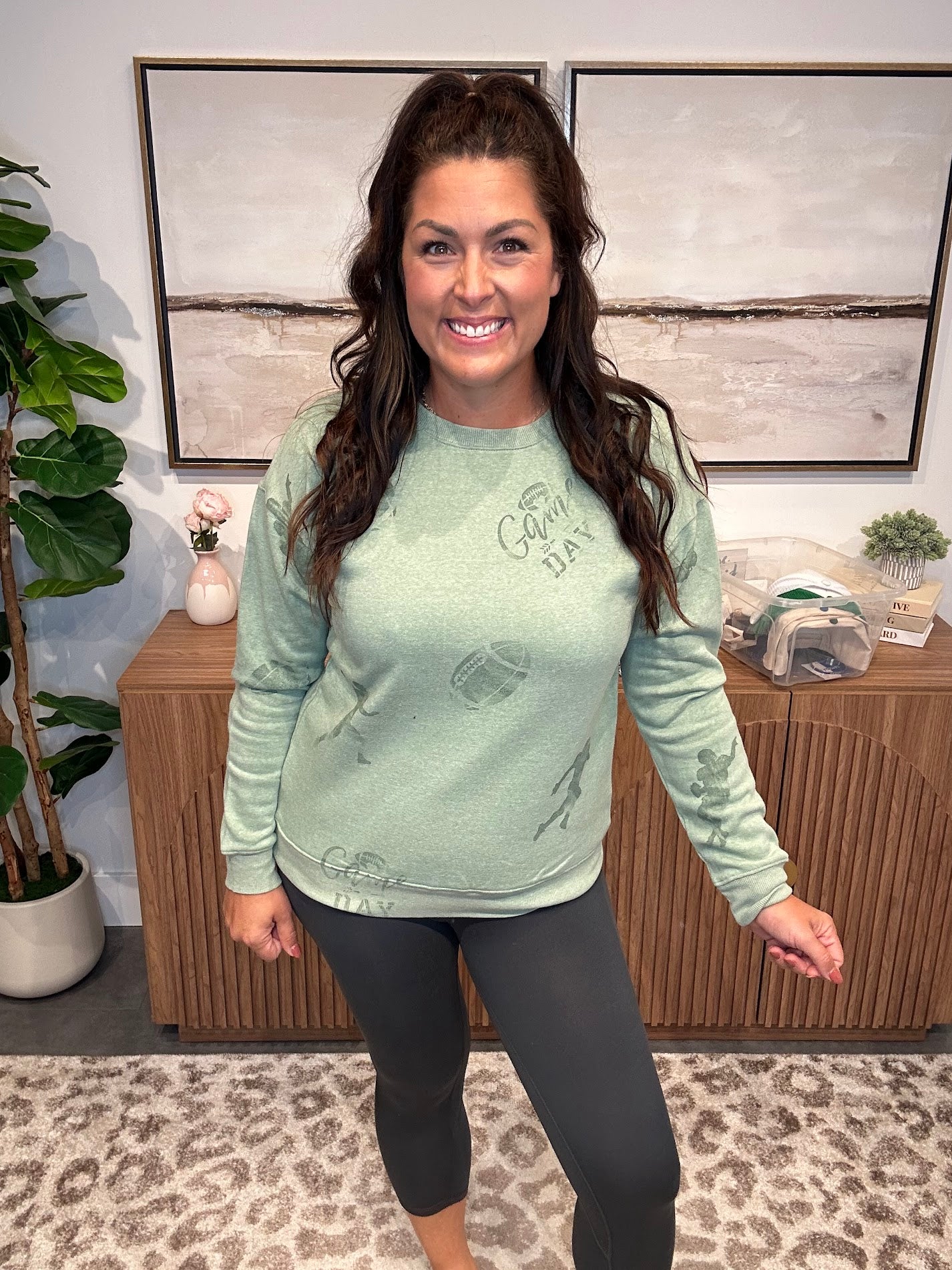 Stamped for Game Day Sweatshirt (S-XL)-130 Graphic Tees-Rustee Clothing-Hello Friends Boutique-Woman's Fashion Boutique Located in Traverse City, MI