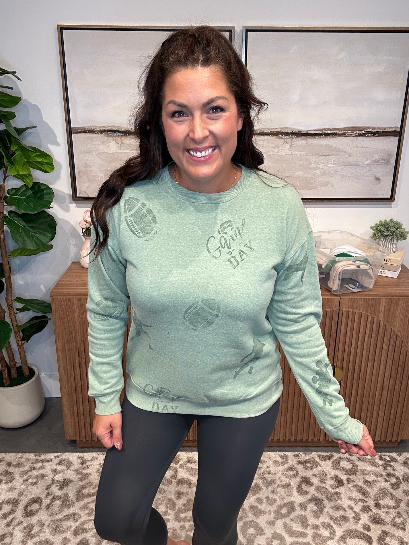 Stamped for Game Day Sweatshirt (S-XL)-130 Graphic Tees-Rustee Clothing-Hello Friends Boutique-Woman's Fashion Boutique Located in Traverse City, MI