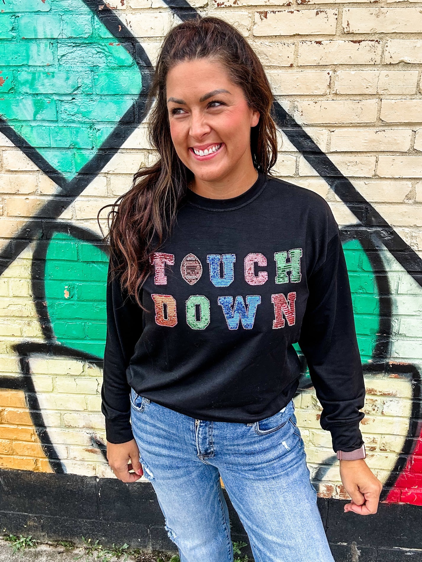 Sunday Funday Top (S-3XL)-130 Graphic Tees-Merigold Kiss-Hello Friends Boutique-Woman's Fashion Boutique Located in Traverse City, MI
