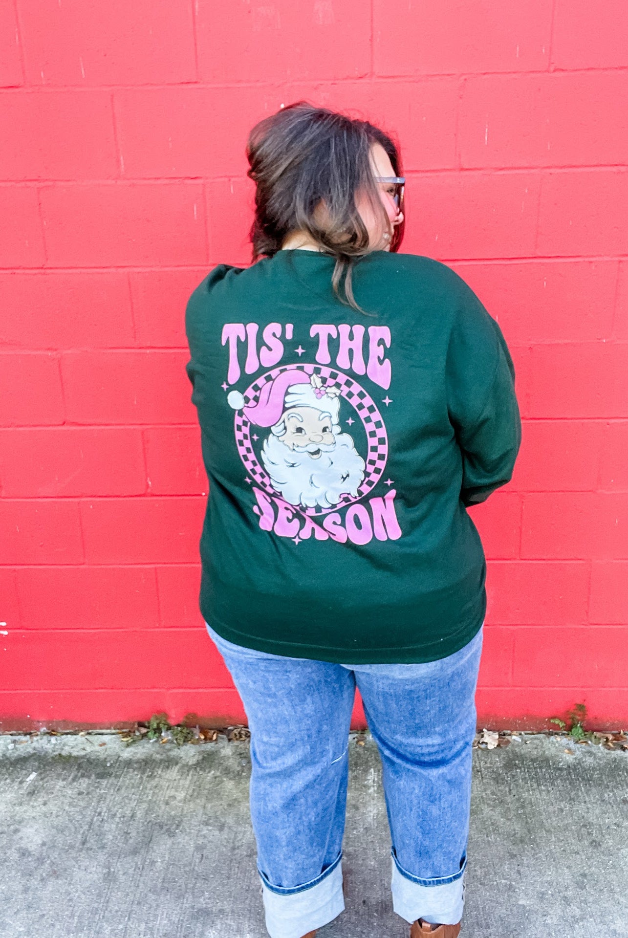 Tis The Season Santa Sweatshirt (S-2XL)-150 Sweatshirts/Hoodies-Refinery Number One LLC-Hello Friends Boutique-Woman's Fashion Boutique Located in Traverse City, MI