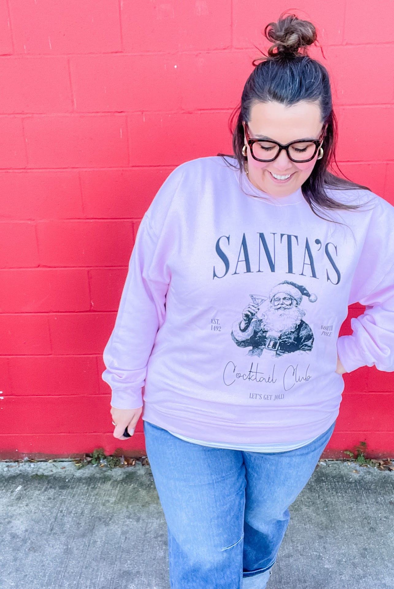 Santa's Cocktail Club Sweatshirt (S-2XL)-150 Sweatshirts/Hoodies-Refinery Number One LLC-Hello Friends Boutique-Woman's Fashion Boutique Located in Traverse City, MI