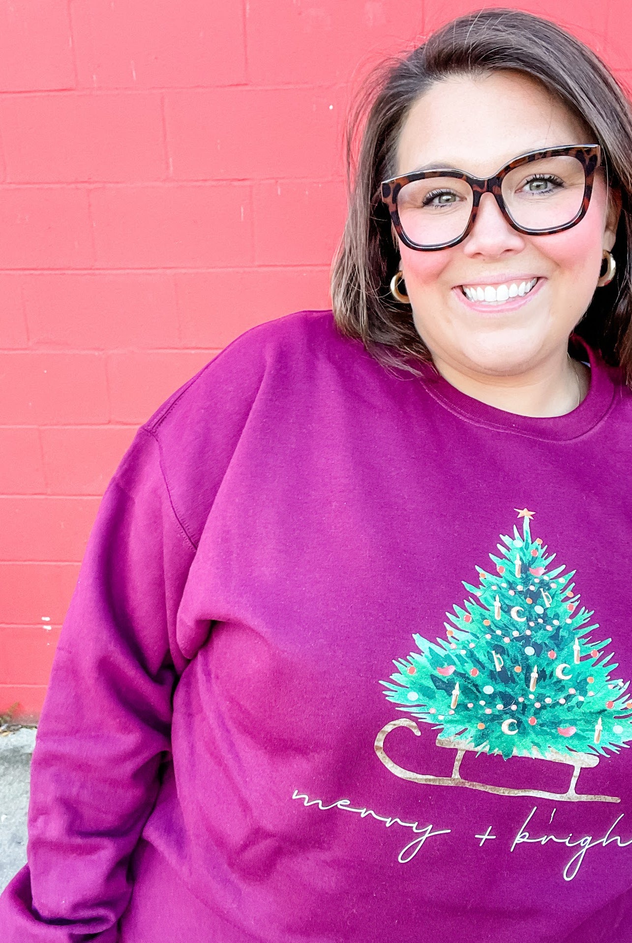 Merry & Bright Sweatshirt (S-2XL)-150 Sweatshirts/Hoodies-Refinery Number One LLC-Hello Friends Boutique-Woman's Fashion Boutique Located in Traverse City, MI