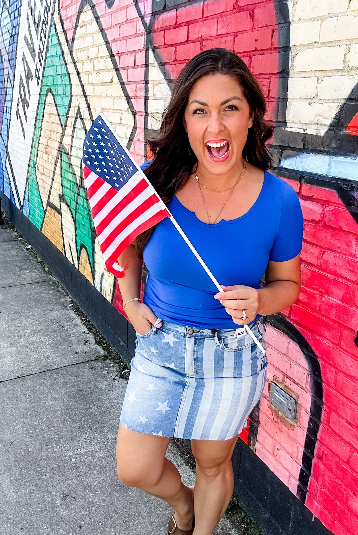 Choose Kindness Skirt (S-3XL)-200 Denim-Judy Blue-Hello Friends Boutique-Woman's Fashion Boutique Located in Traverse City, MI