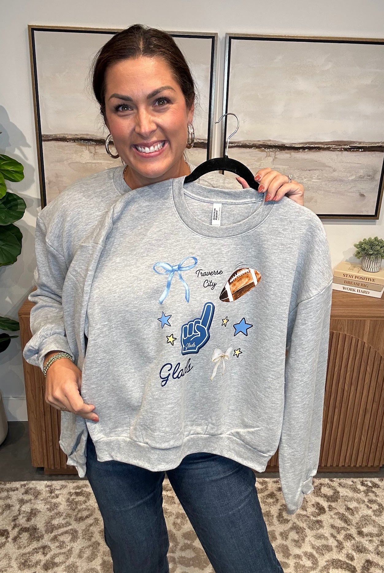 Hometown Spirit Sweatshirt (Gladiators/Trojans/Titans) (S-2XL)-130 Graphic Tees-SSACTIVE-Hello Friends Boutique-Woman's Fashion Boutique Located in Traverse City, MI
