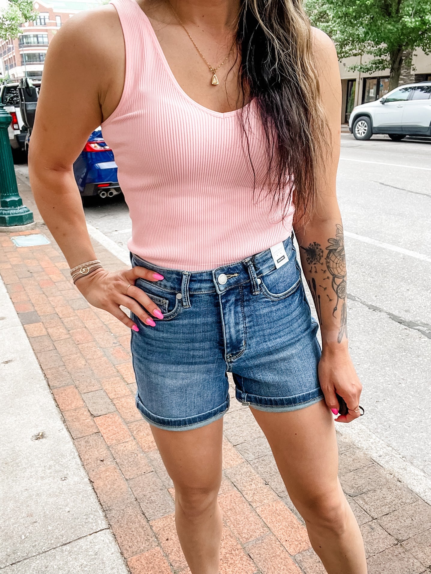 Sculpt & Go Mid Rise Shorts (S-3XL)-220 Shorts/Skirts/Skorts-Judy Blue-Hello Friends Boutique-Woman's Fashion Boutique Located in Traverse City, MI