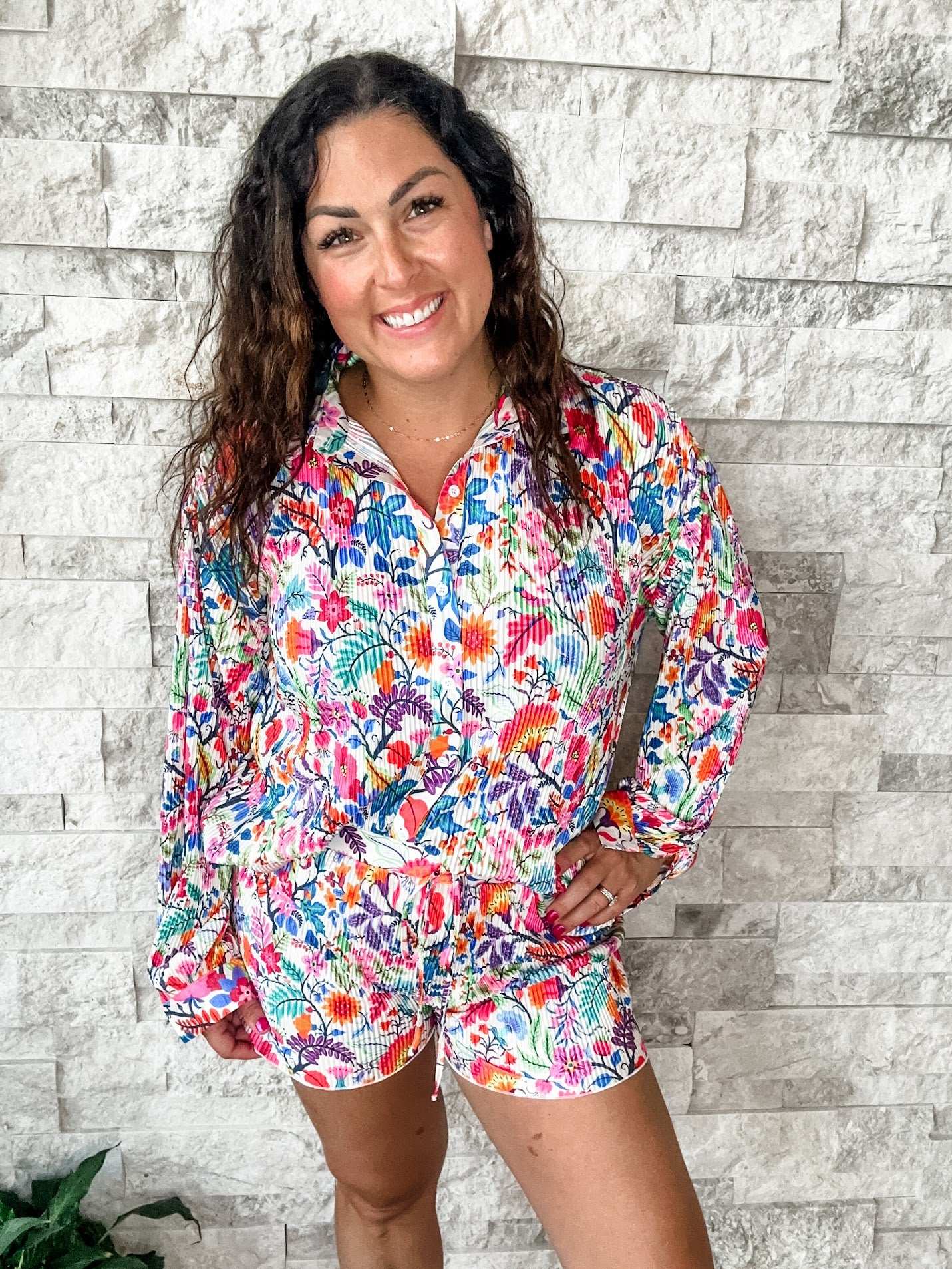 Fiesta Time Pleated Set (S-3XL)-190 Rompers/Jumpsuits-Jess Lea Wholesale-Hello Friends Boutique-Woman's Fashion Boutique Located in Traverse City, MI