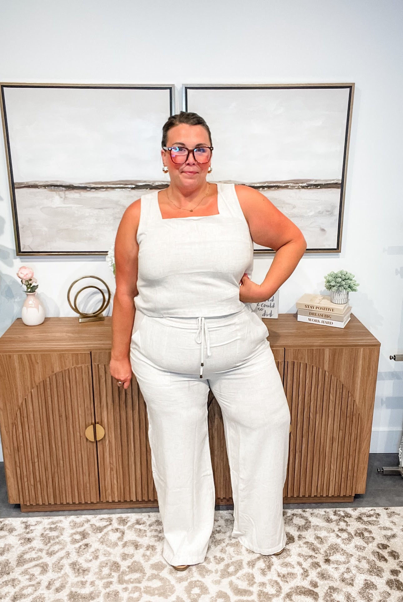 Coastal Ease Linen Smocked Waist Pants (S-2XL)-230 Other Bottoms-Allie & Rose-Hello Friends Boutique-Woman's Fashion Boutique Located in Traverse City, MI
