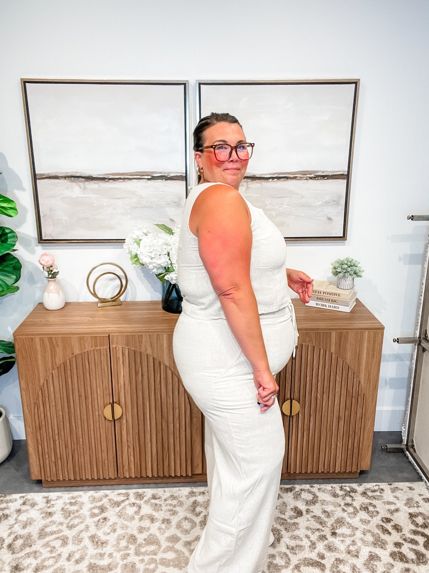 Coastal Ease Linen Smocked Waist Pants (S-2XL)-230 Other Bottoms-Allie & Rose-Hello Friends Boutique-Woman's Fashion Boutique Located in Traverse City, MI