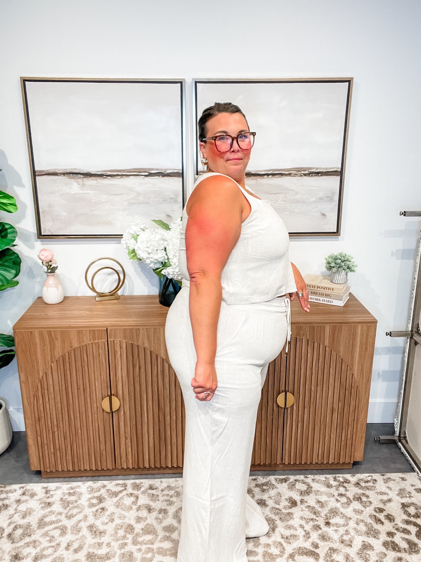 Coastal Ease Linen Smocked Waist Pants (S-2XL)-230 Other Bottoms-Allie & Rose-Hello Friends Boutique-Woman's Fashion Boutique Located in Traverse City, MI