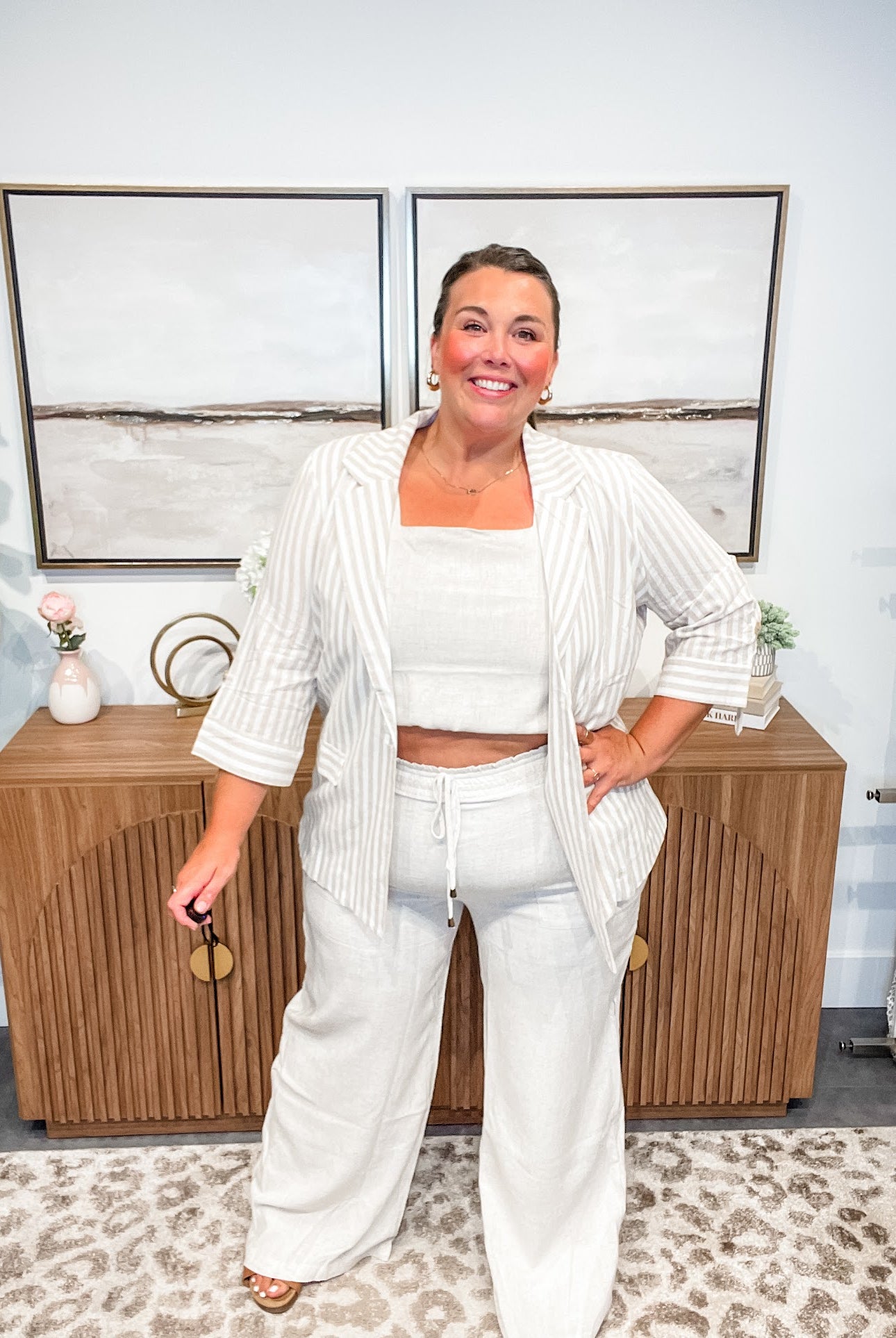 Coastal Ease Linen Smocked Waist Pants (S-2XL)-230 Other Bottoms-Allie & Rose-Hello Friends Boutique-Woman's Fashion Boutique Located in Traverse City, MI