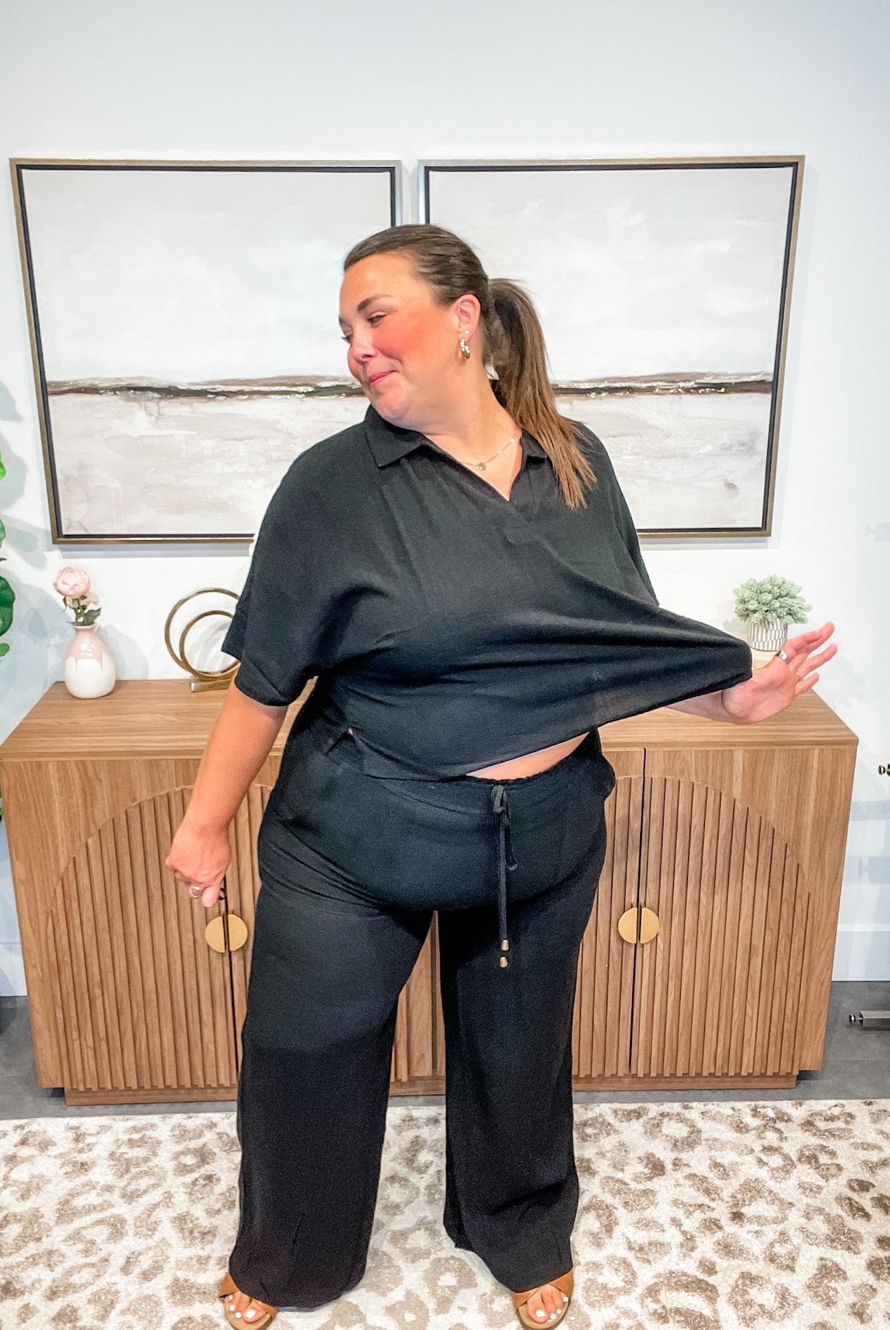 Coastal Ease Linen Smocked Waist Pants (S-2XL)-230 Other Bottoms-Allie & Rose-Hello Friends Boutique-Woman's Fashion Boutique Located in Traverse City, MI