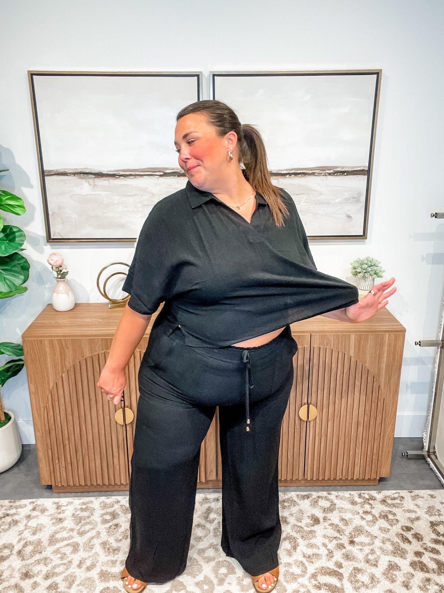 Coastal Ease Linen Smocked Waist Pants (S-2XL)-230 Other Bottoms-Allie & Rose-Hello Friends Boutique-Woman's Fashion Boutique Located in Traverse City, MI