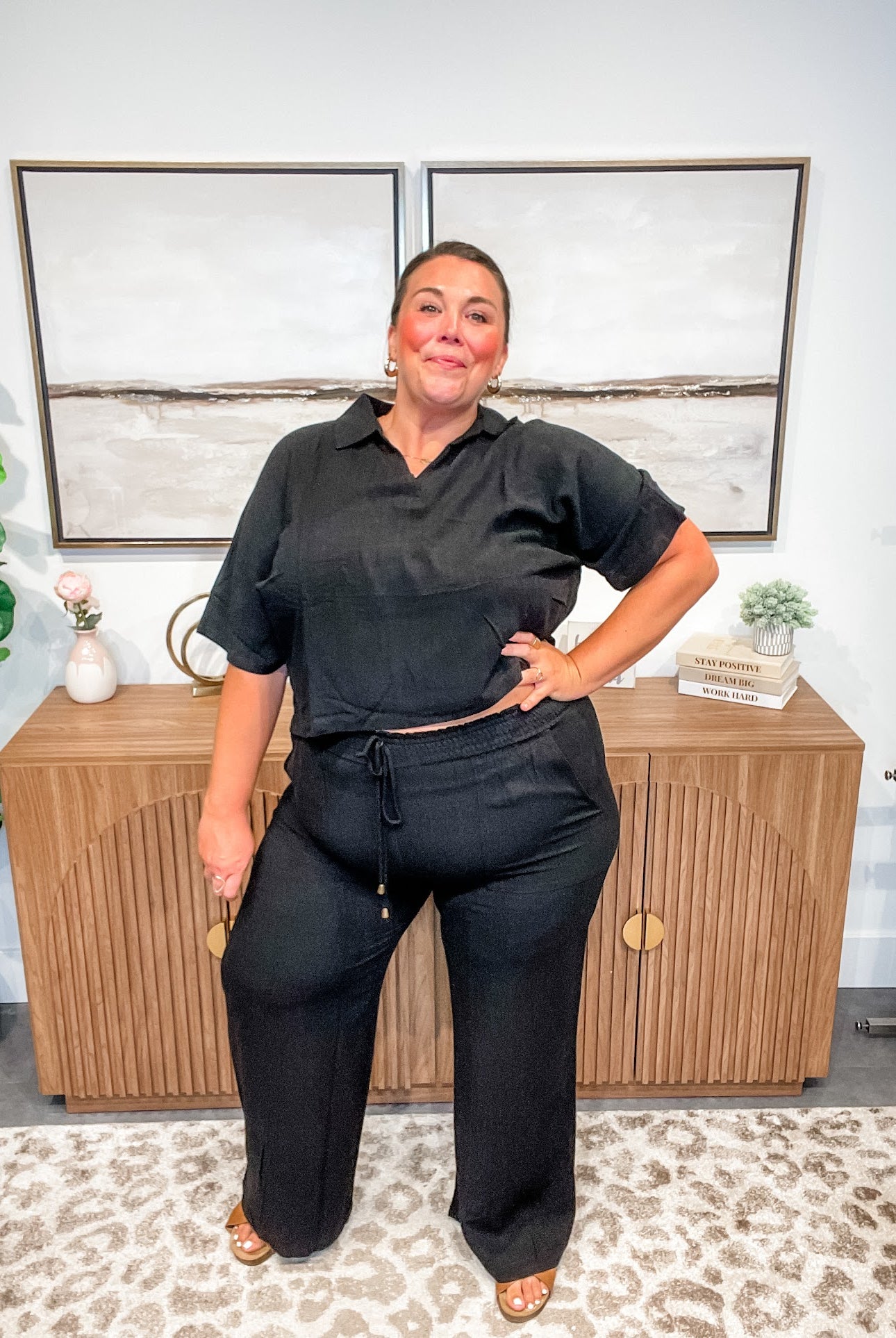 Coastal Ease Linen Smocked Waist Pants (S-2XL)-230 Other Bottoms-Allie & Rose-Hello Friends Boutique-Woman's Fashion Boutique Located in Traverse City, MI