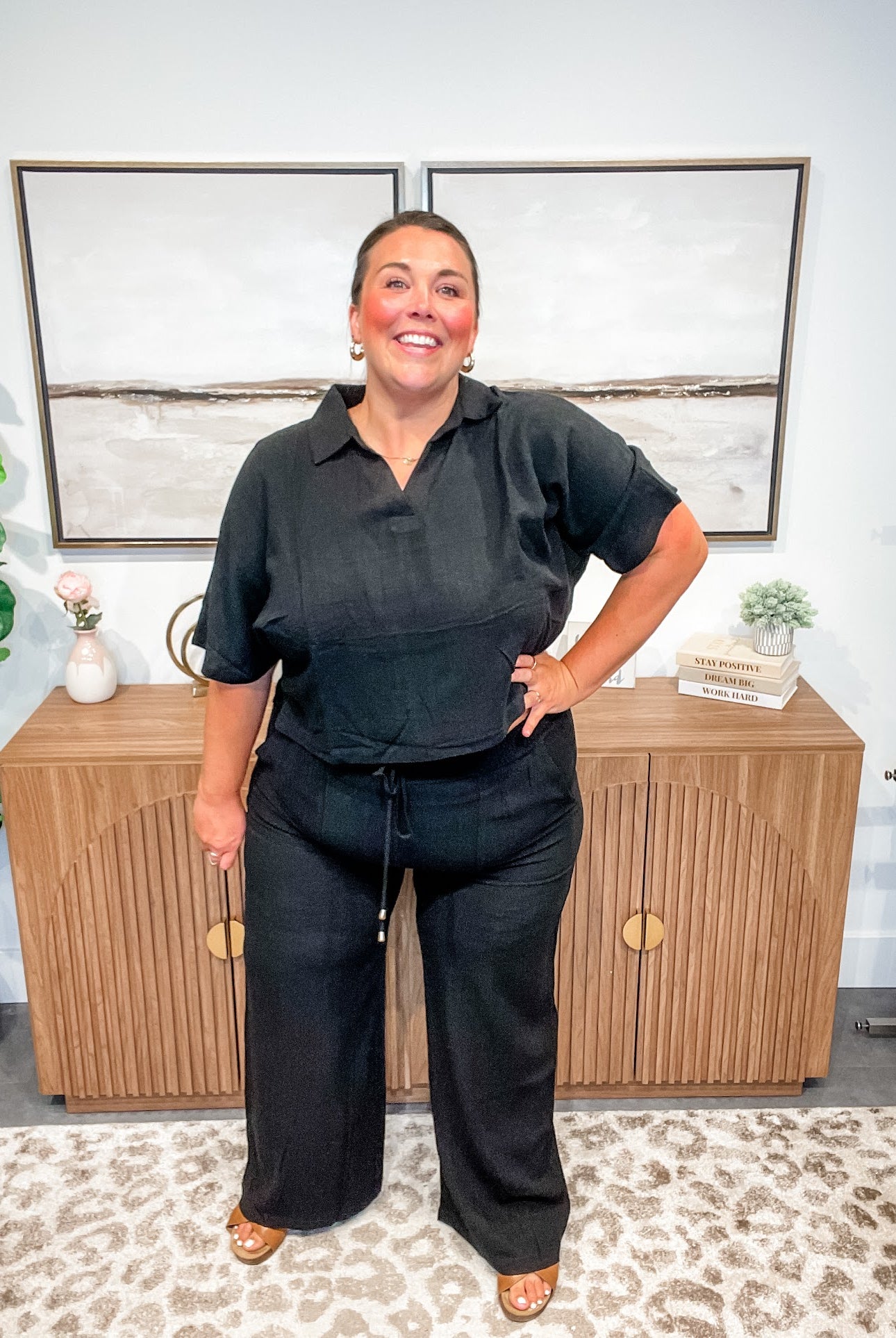 Coastal Ease Linen Smocked Waist Pants (S-2XL)-230 Other Bottoms-Allie & Rose-Hello Friends Boutique-Woman's Fashion Boutique Located in Traverse City, MI