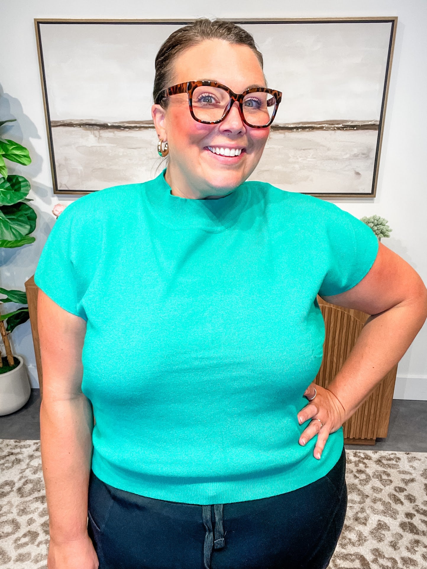 First Look Top in Emerald (S-3XL)-100 Short Sleeve-Sew In Love-Hello Friends Boutique-Woman's Fashion Boutique Located in Traverse City, MI
