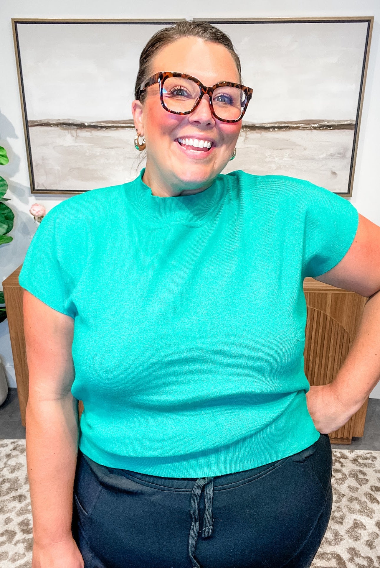 First Look Top in Emerald (S-3XL)-100 Short Sleeve-Sew In Love-Hello Friends Boutique-Woman's Fashion Boutique Located in Traverse City, MI
