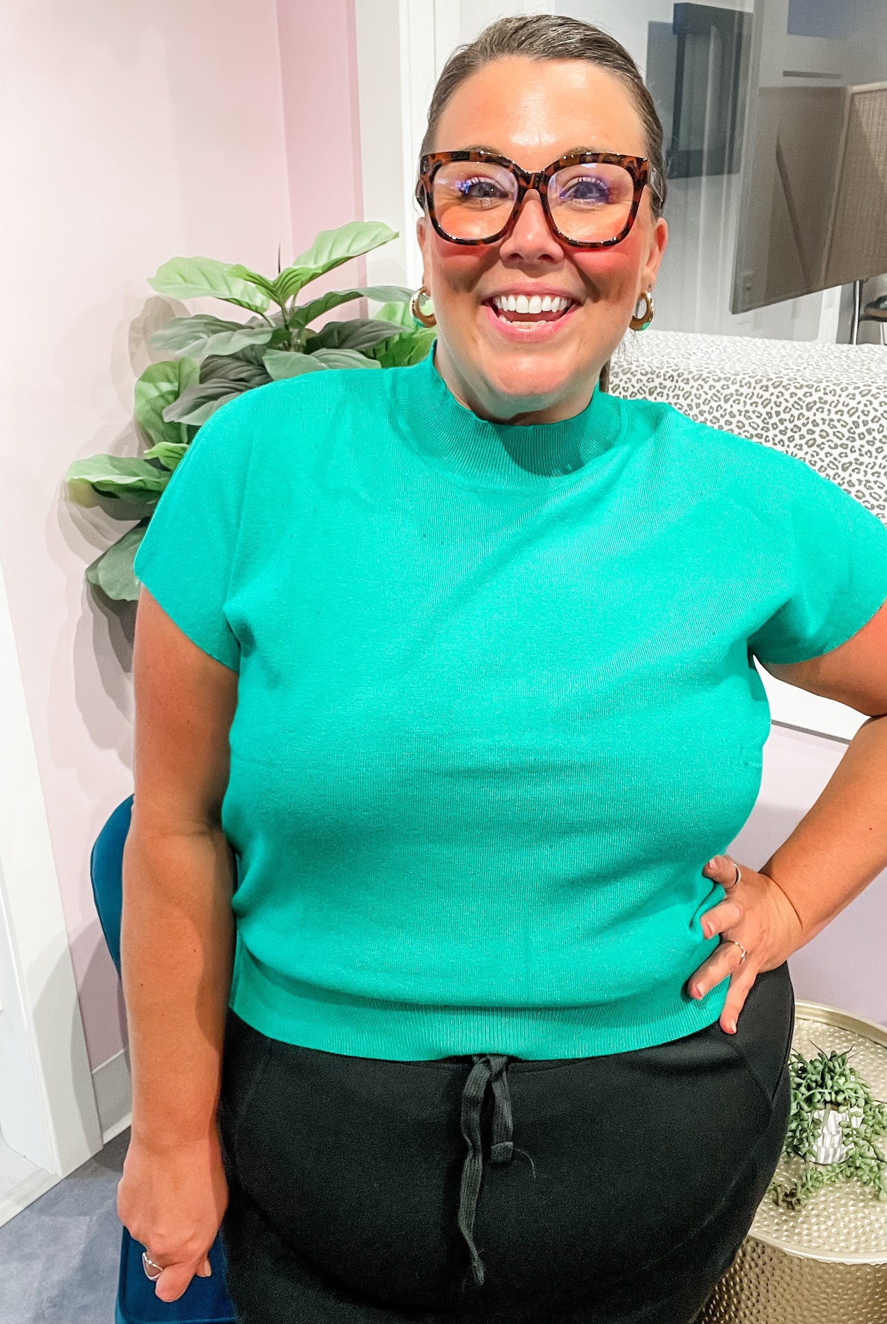 First Look Top in Emerald (S-3XL)-100 Short Sleeve-Sew In Love-Hello Friends Boutique-Woman's Fashion Boutique Located in Traverse City, MI