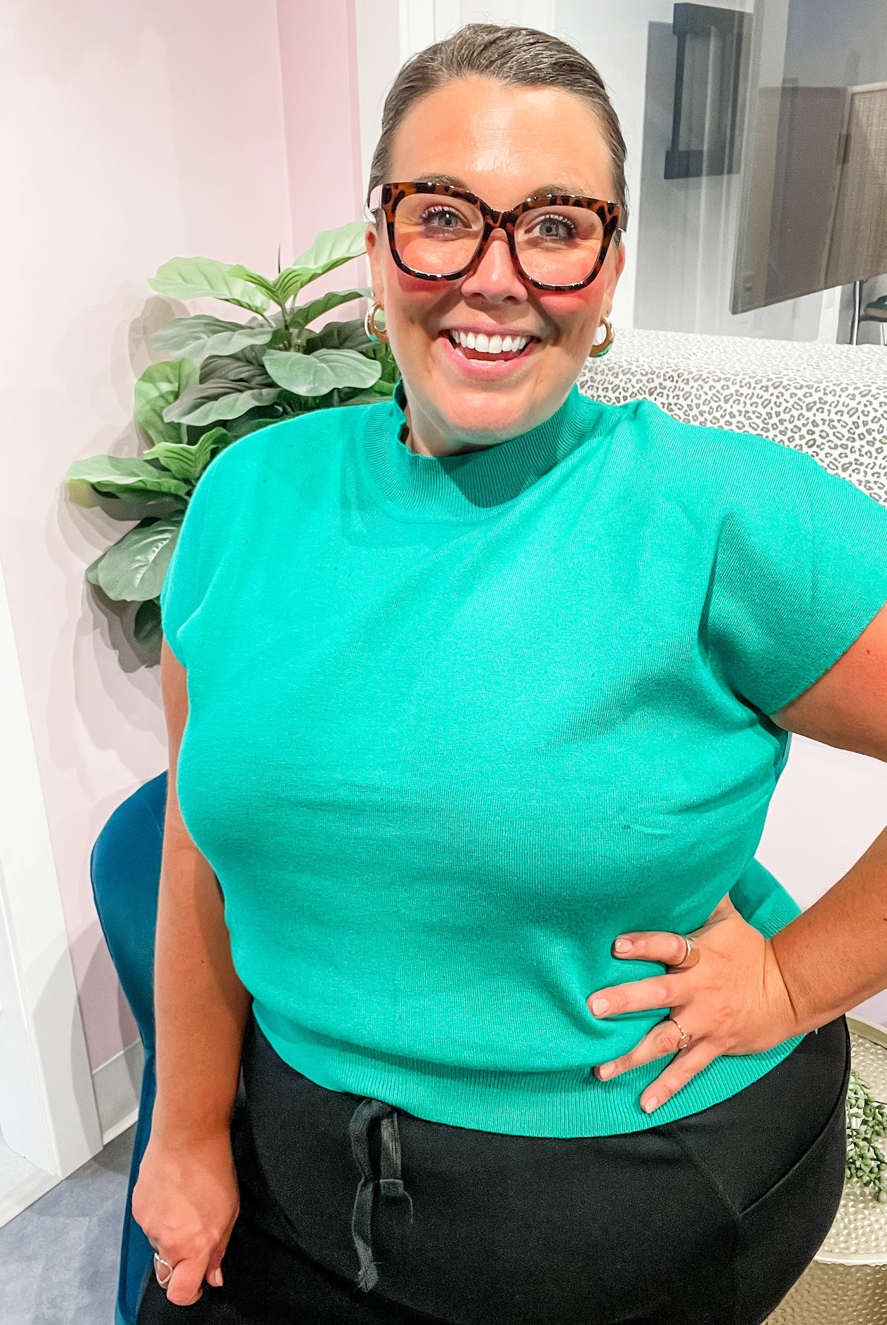 First Look Top in Emerald (S-3XL)-100 Short Sleeve-Sew In Love-Hello Friends Boutique-Woman's Fashion Boutique Located in Traverse City, MI