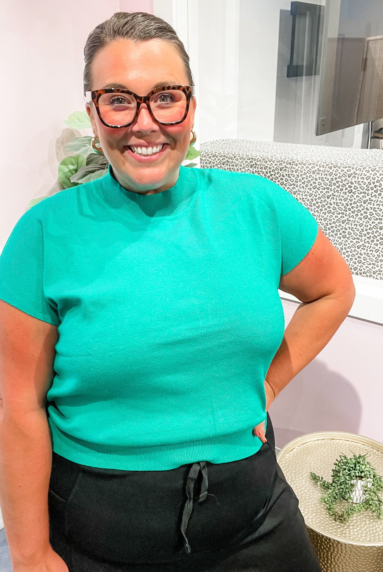 First Look Top in Emerald (S-3XL)-100 Short Sleeve-Sew In Love-Hello Friends Boutique-Woman's Fashion Boutique Located in Traverse City, MI