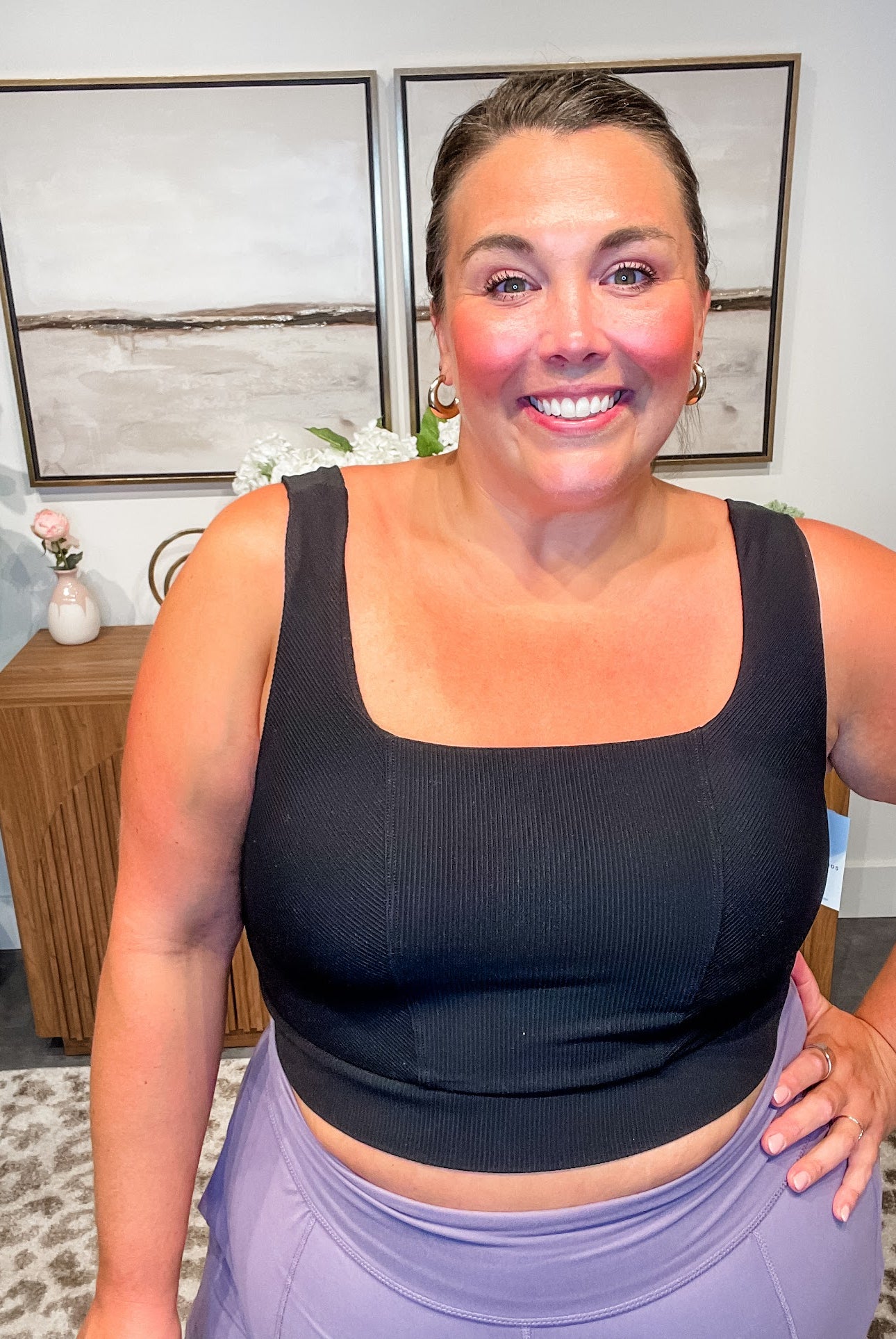 CoreSculpt Ribbed Square Neck Bra (S-3XL)-120 Sleeveless-Rae Mode-Hello Friends Boutique-Woman's Fashion Boutique Located in Traverse City, MI