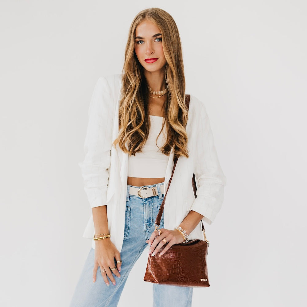 Moira Croc Embossed Crossbody-Crossbody Bag-Pretty Simple