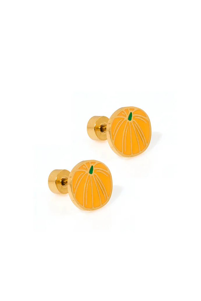 Screwback Stud Earrings - Knox Pumpkin-230 Jewelry-Linny Co-Hello Friends Boutique-Woman's Fashion Boutique Located in Traverse City, MI
