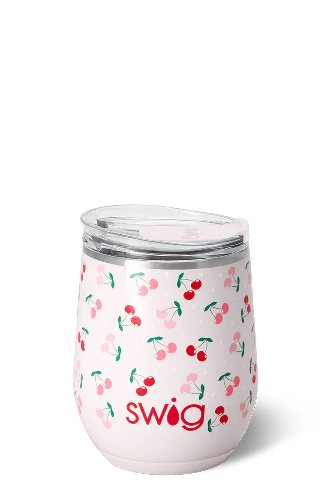 Cherry Pie Stemless Wine Cup 12oz-300 Treats/Gift-Swig Life-Hello Friends Boutique-Woman's Fashion Boutique Located in Traverse City, MI