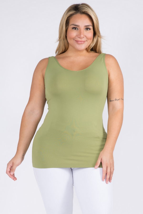 Buttersoft Reversible V/U Seamless Tank - Olive