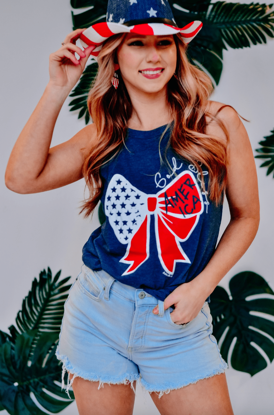 God Bless America Tank (S-2XL)-130 Graphic Tees-Southern Bliss Company-Hello Friends Boutique-Woman's Fashion Boutique Located in Traverse City, MI