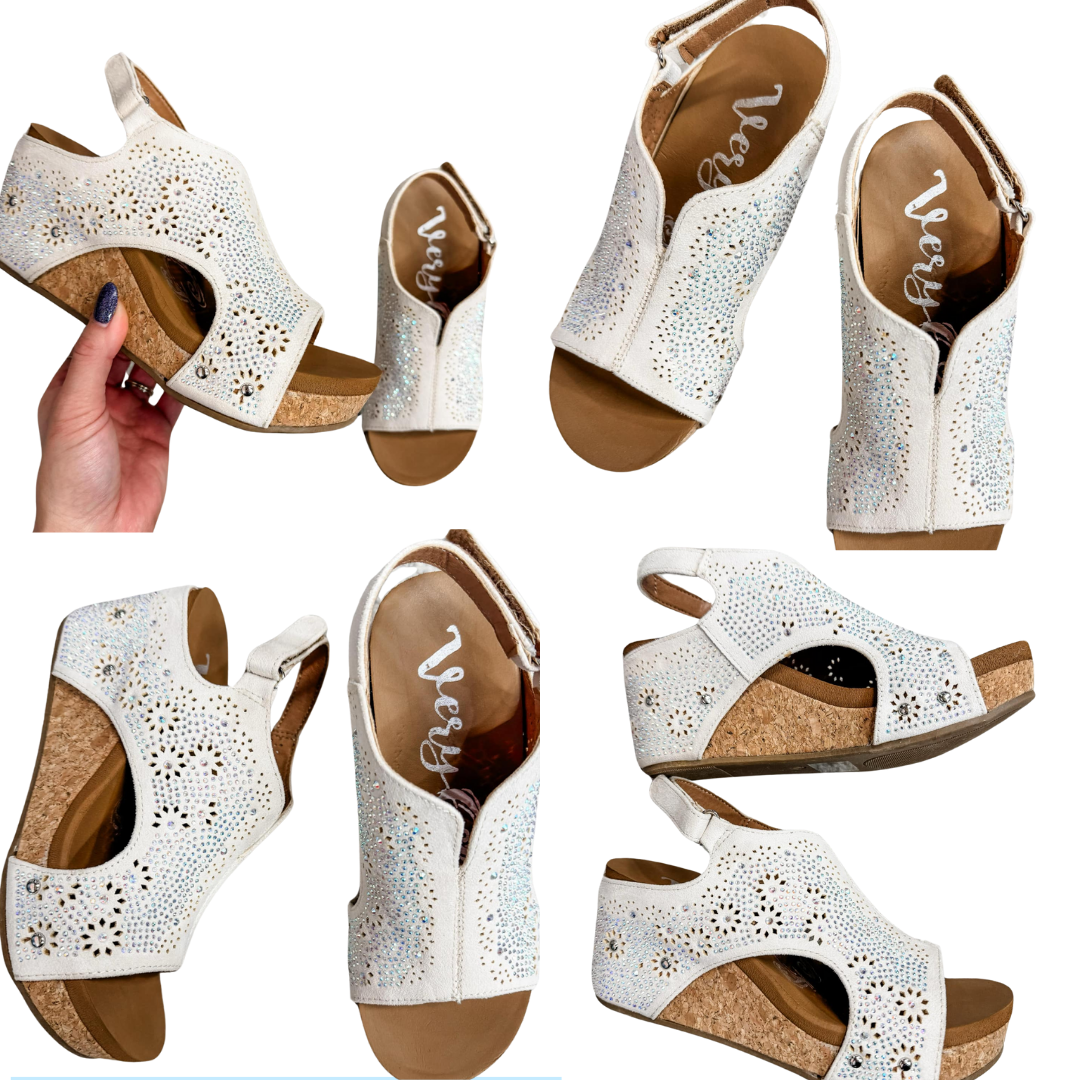 Starry Nights Wedges in Cream (6-11)-250 Shoes-Very G-Hello Friends Boutique-Woman's Fashion Boutique Located in Traverse City, MI