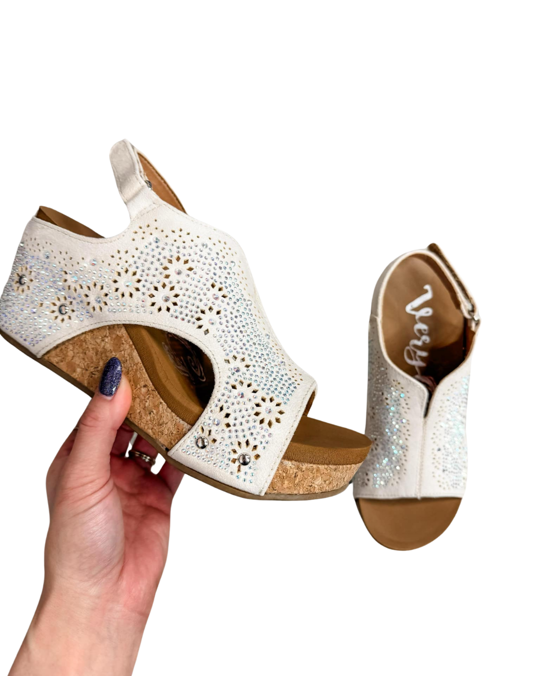 Starry Nights Wedges in Cream (6-11)-250 Shoes-Very G-Hello Friends Boutique-Woman's Fashion Boutique Located in Traverse City, MI