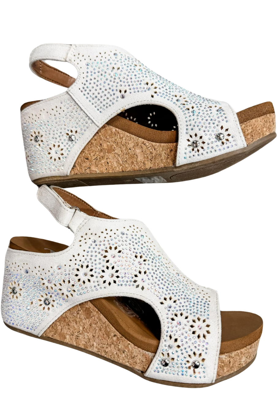Starry Nights Wedges in Cream (6-11)-250 Shoes-Very G-Hello Friends Boutique-Woman's Fashion Boutique Located in Traverse City, MI