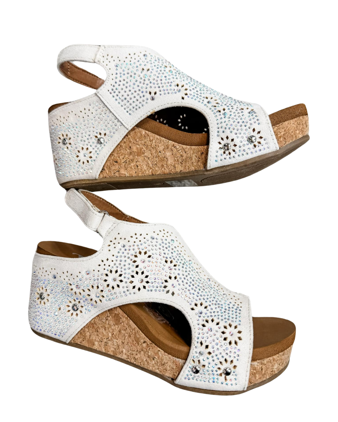Starry Nights Wedges in Cream (6-11)-250 Shoes-Very G-Hello Friends Boutique-Woman's Fashion Boutique Located in Traverse City, MI