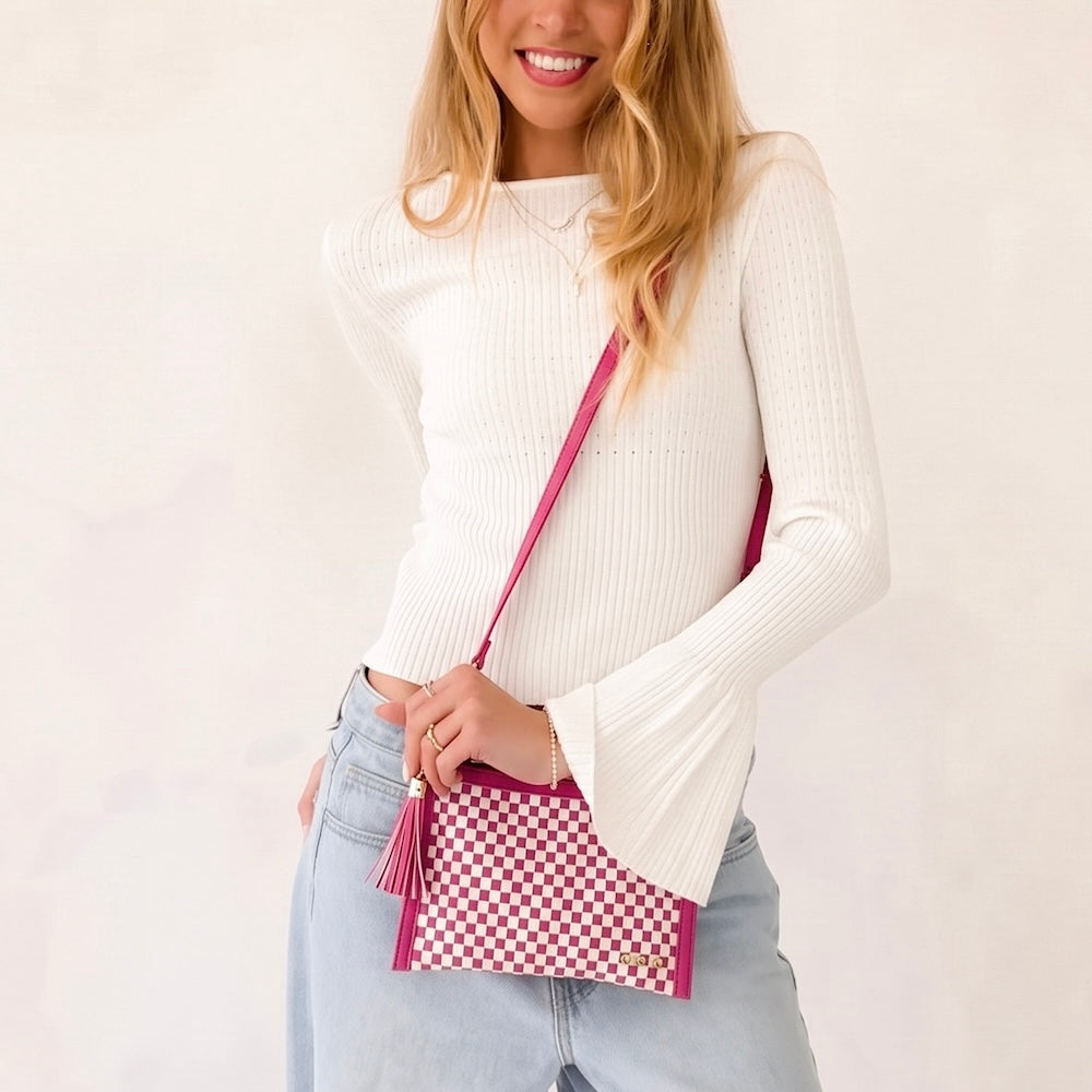 Veda Woven Crossbody and Clutch Bag-Crossbody Bag-Pretty Simple