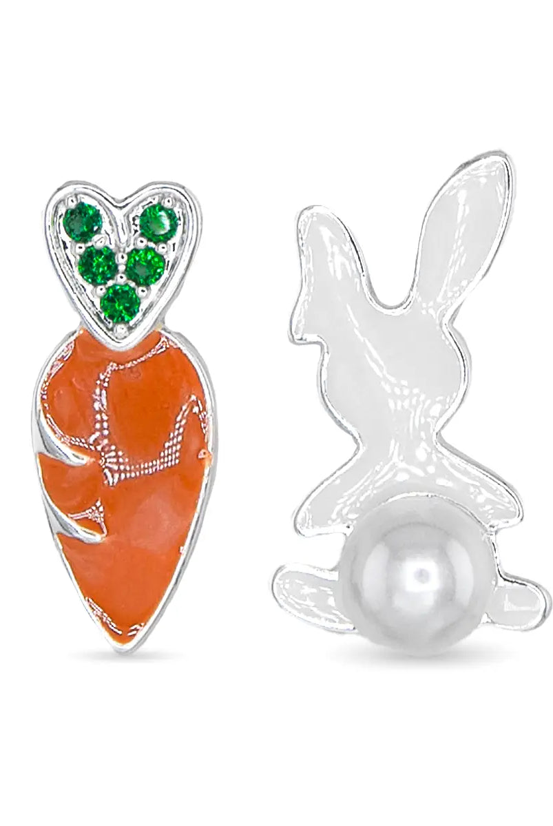 Pearl Bunny/Carrot Earrings-240 Jewelry-Amanda Blu-Hello Friends Boutique-Woman's Fashion Boutique Located in Traverse City, MI