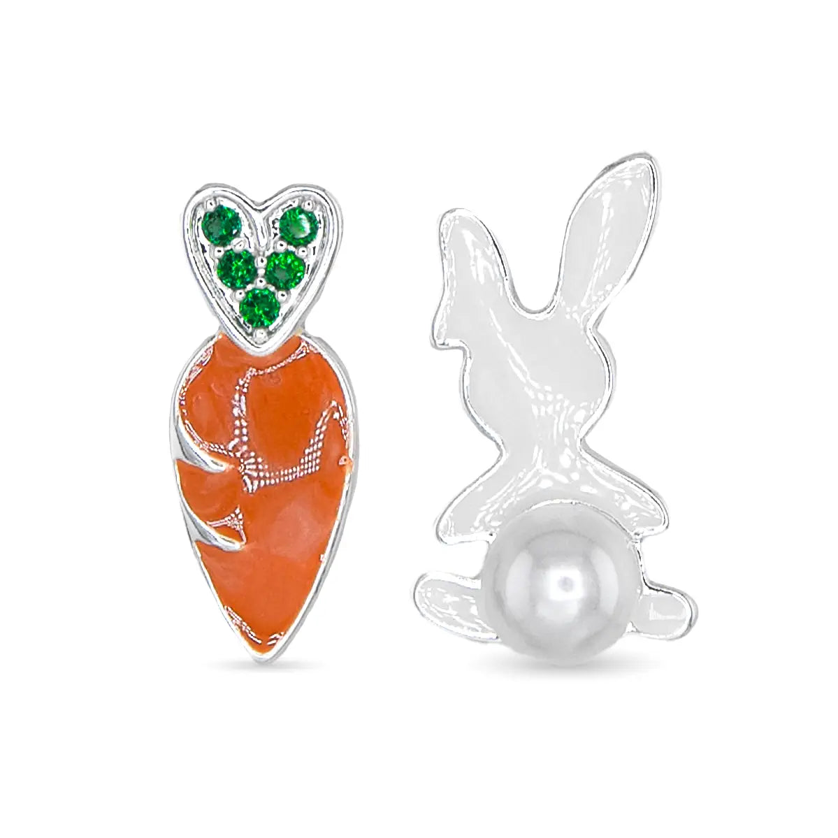 Pearl Bunny/Carrot Earrings-240 Jewelry-Amanda Blu-Hello Friends Boutique-Woman's Fashion Boutique Located in Traverse City, MI
