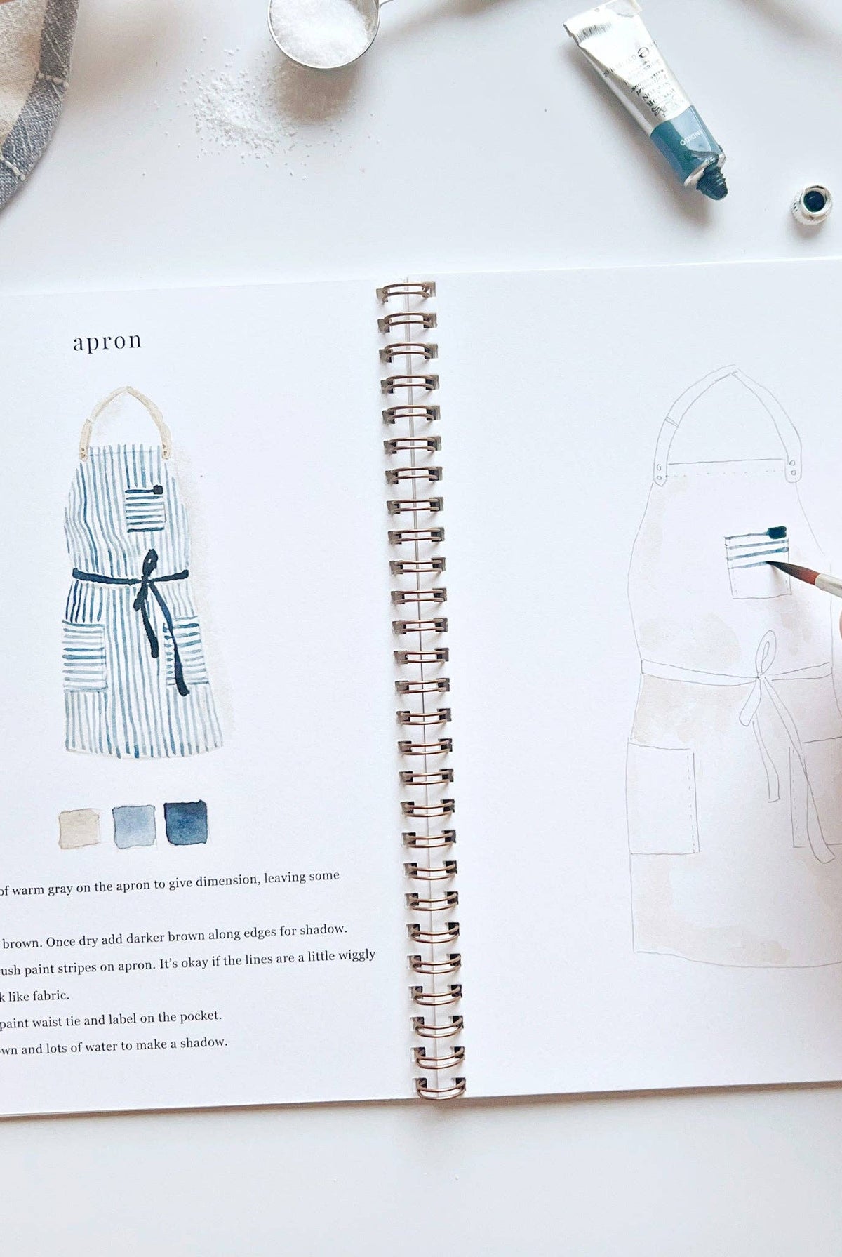 Bake & Paint Watercolor Workbook-300 Treats/Gift-emily lex studio-Hello Friends Boutique-Woman's Fashion Boutique Located in Traverse City, MI