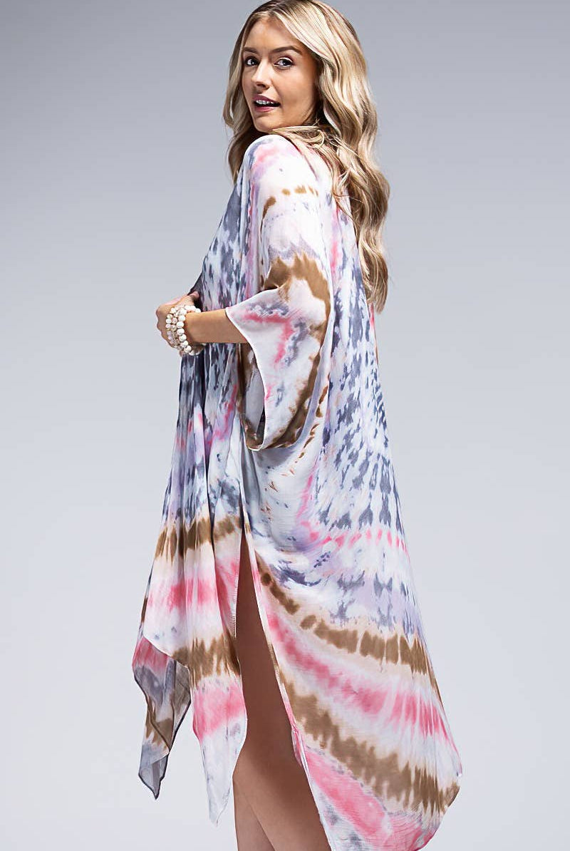 Drifted Dreams Tie-Dye Kimono (OS)-160 Cardigans/Kimonos-Urbanista-Hello Friends Boutique-Woman's Fashion Boutique Located in Traverse City, MI