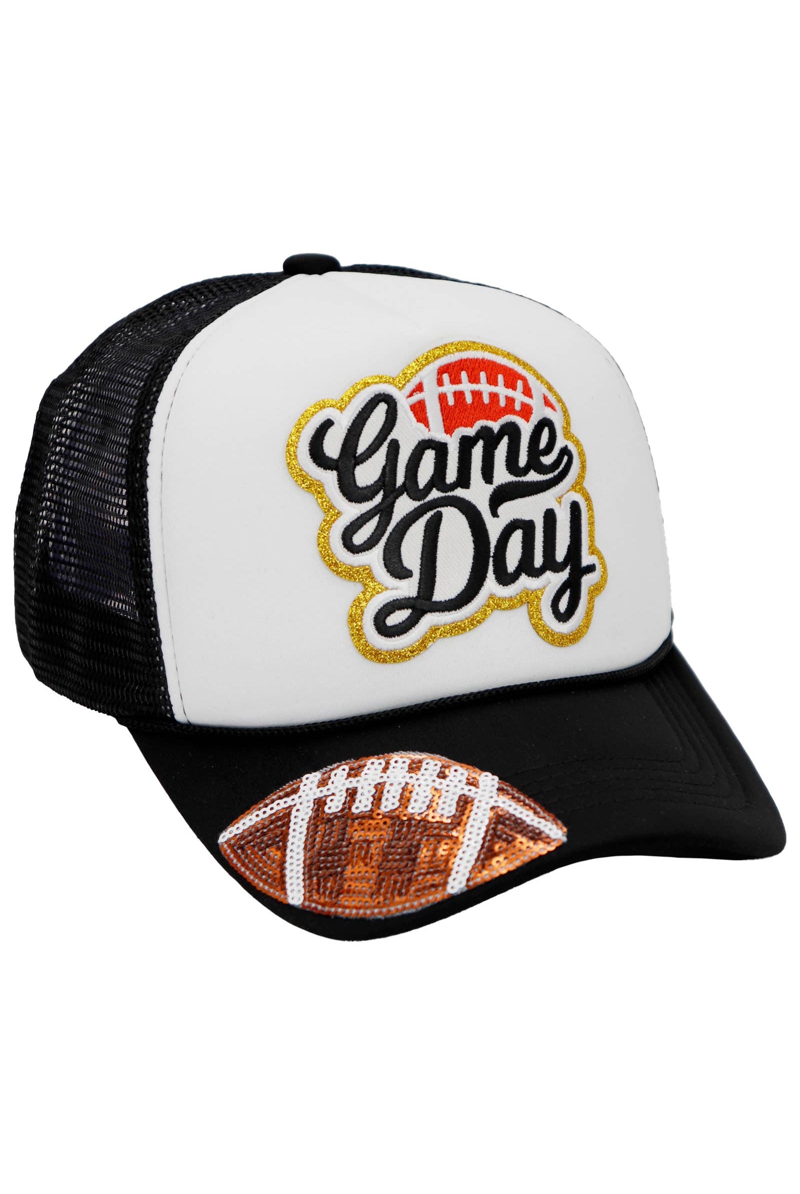 Football Gameday Trucker Hat-280 Other Accessories-Cap Zone-Hello Friends Boutique-Woman's Fashion Boutique Located in Traverse City, MI